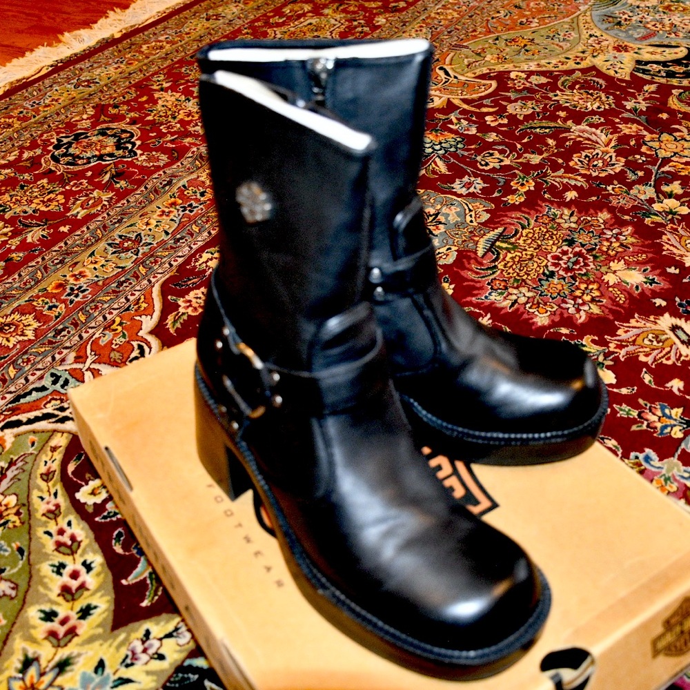 COPY - NIB Harley Davidson Pavement Harness 7” Boot Black 8m